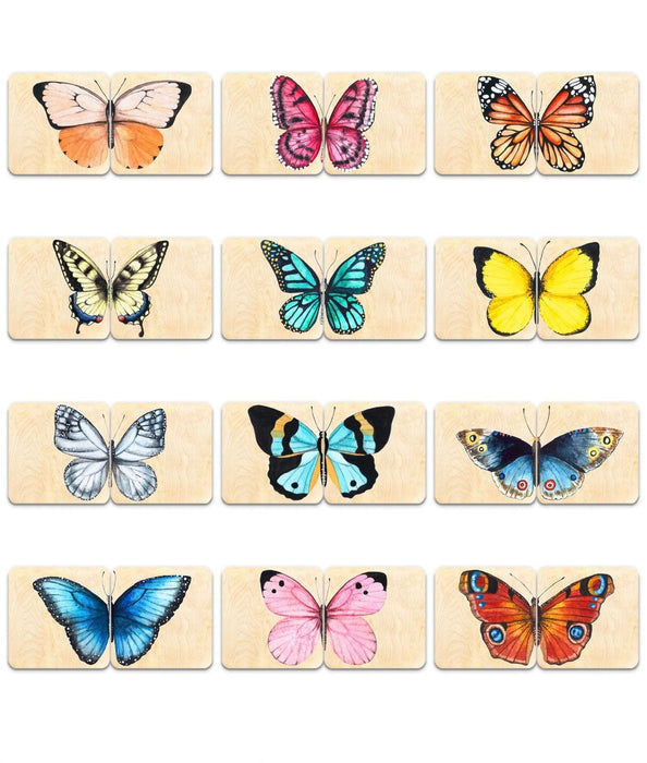 Montessori Wooden Butterfly Game - Butterfly Memory Cards