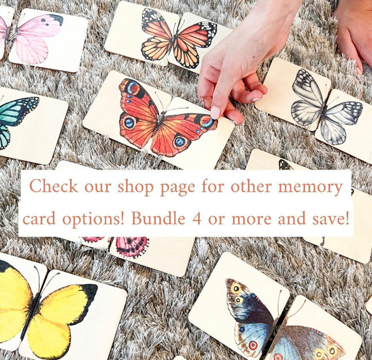 Montessori Wooden Butterfly Game - Butterfly Memory Cards