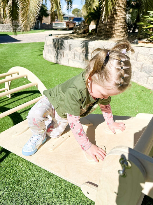 BOWIE- Toddler Gym Pikler Arch - Kids Rock Climbing - Baby Gym- USA Waldorf Furniture - FREE Busy Board!!