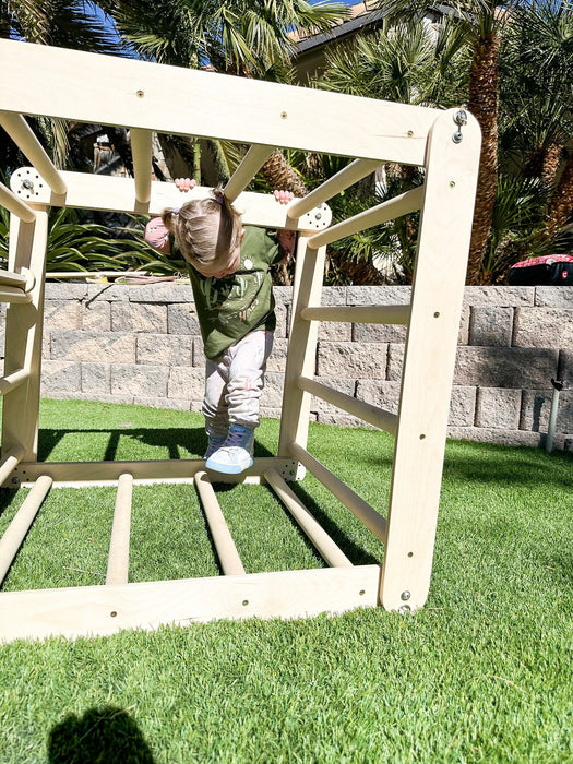 BOWIE- Toddler Gym Pikler Arch - Kids Rock Climbing - Baby Gym- USA Waldorf Furniture - FREE Busy Board!!