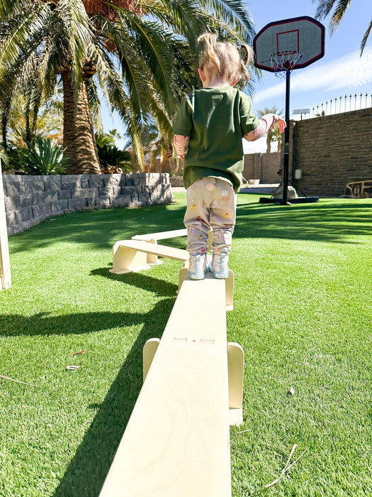 MARA - 29" and 59" Kids Balance Set - Montessori Toys - Montessori Wooden Furniture - Gymnastic Beam