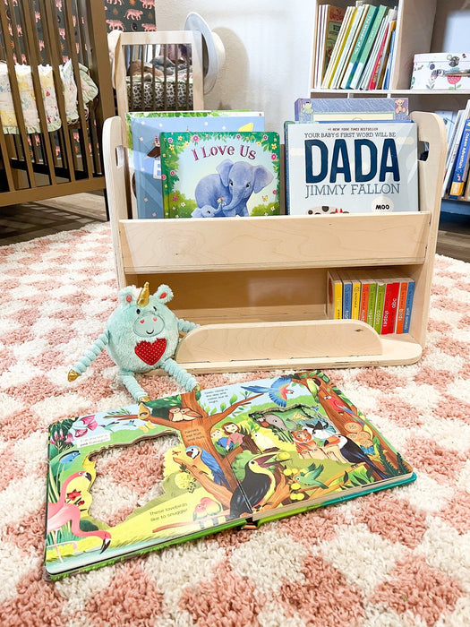 JANINE- Kids Portable Bookshelf – Montessori Bookshelf – Montessori Wooden Furniture