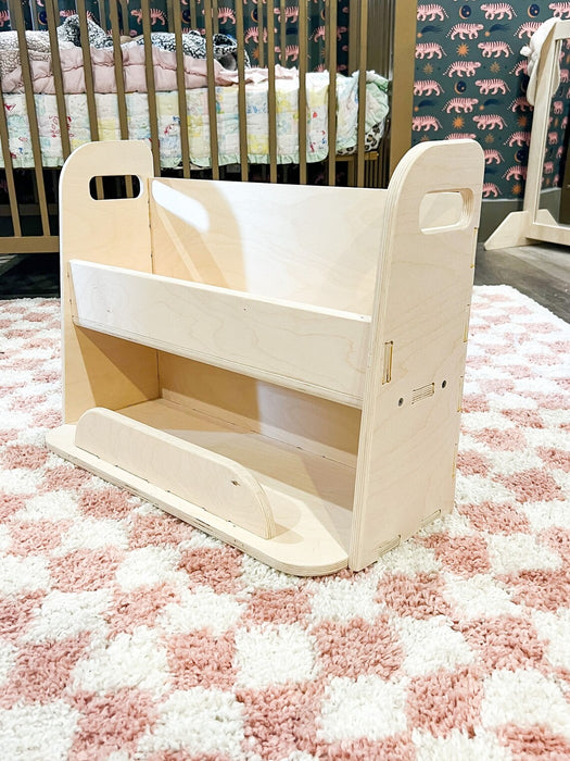JANINE- Kids Portable Bookshelf – Montessori Bookshelf – Montessori Wooden Furniture