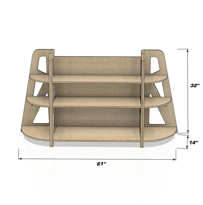 Classroom Bundle - (1) Large SIENNA Toy Shelf - (1 set of 2) SERENA shelves *As pictured*