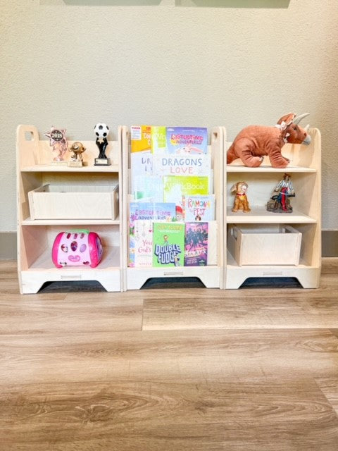 IVONNE - Set of 2 Montessori End or Middle Toy Shelves - Toddler Toy Shelf’s